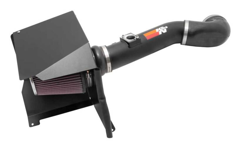 GMC Sierra 3500 HD Performance Air Intake - K&N Engineering - 77 Series, Mandrel-Bent Aluminum Tube, Oiled Cotton Filter - `11-`13